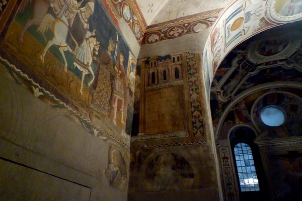 Frescoes in the basilica chapel.